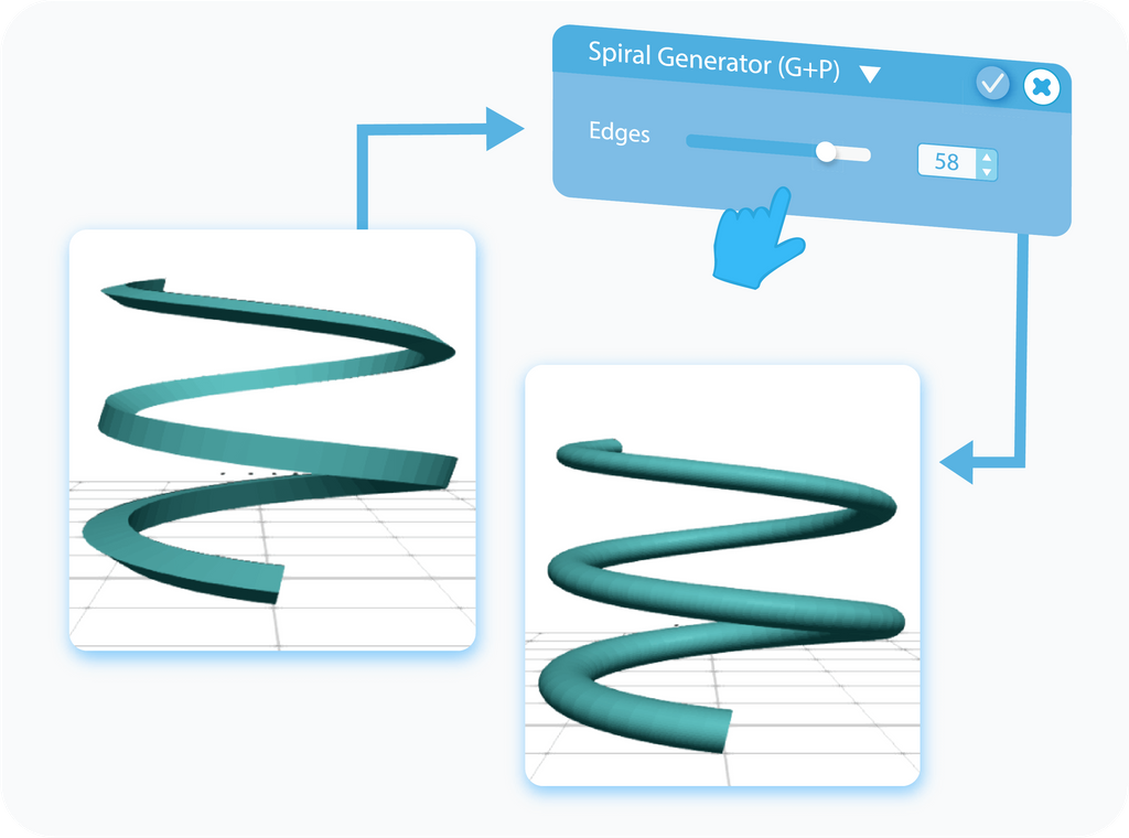 Customizing the Edges for Spiral Generator with slider or text-box